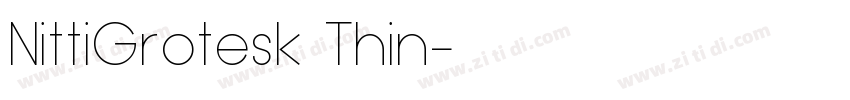 NittiGrotesk Thin字体转换